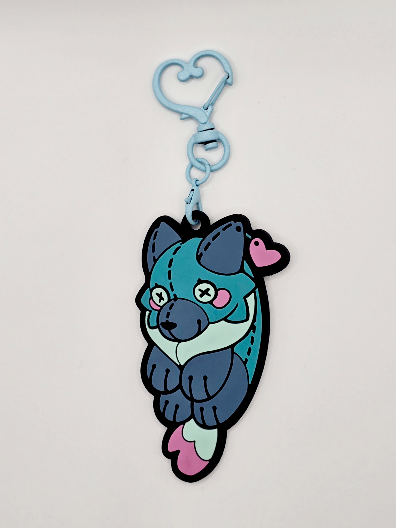WOLF PLUSHIE PVC RUBBER KEYCHAIN
