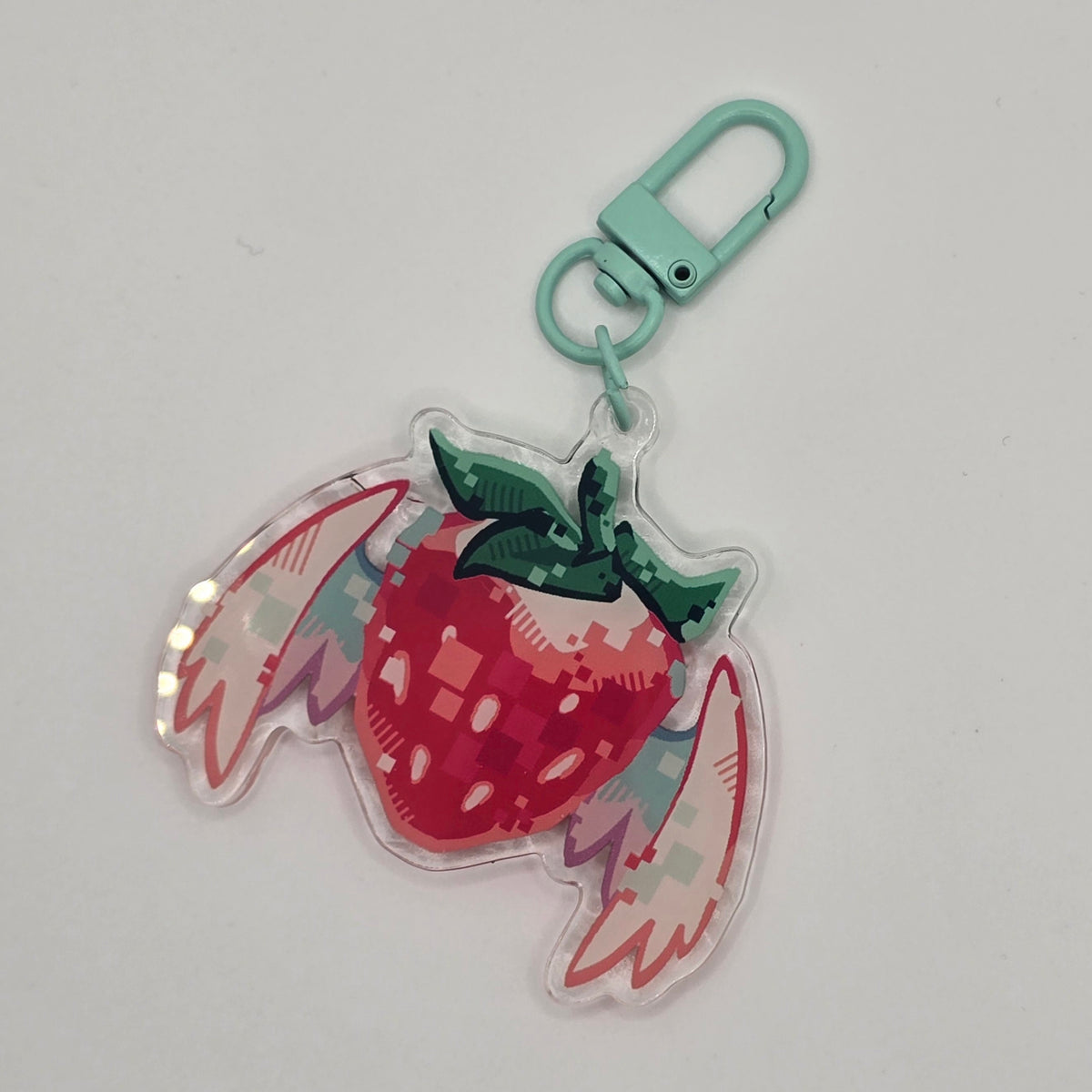 WINGED STRAWBERRY KEYCHAIN