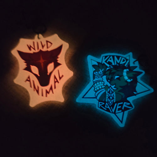KANDI RAVER GLOW-IN-DARK KEYCHAIN