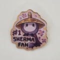 #1 SHERMA FAN WOODEN PIN
